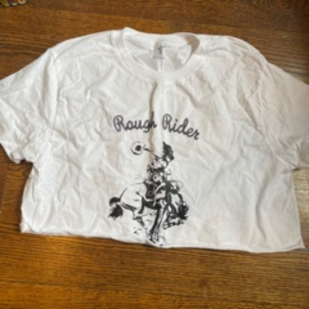 Brandy Melville rough riders t-shirt cropped